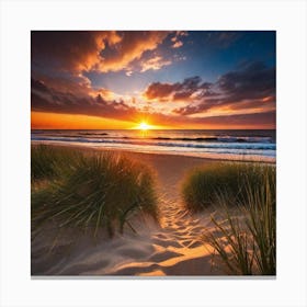 Sunset On The Beach 238 Canvas Print