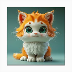 Cute Orange Cat Canvas Print