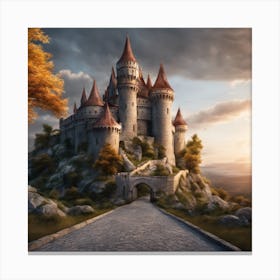 Castle On A Hill 6 Canvas Print