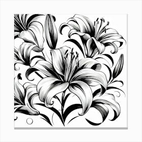 Lily flowers 3 Canvas Print