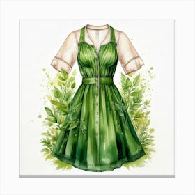 Firefly Eco Friendly Frock Design In Watercolor Illustration 81780 Canvas Print