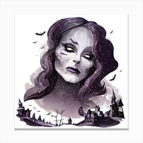 Spooky Witch Canvas Print