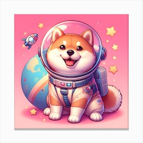 Cute Happy shiba Canvas Print