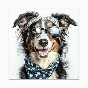 Dog Wearing Sunglasses 7 Canvas Print