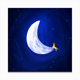 Person On The Moon Canvas Print