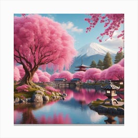 Pink trees Canvas Print