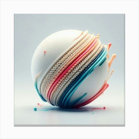 Cricket Ball Canvas Print