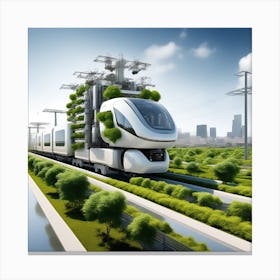 Futuristic Train 10 Canvas Print