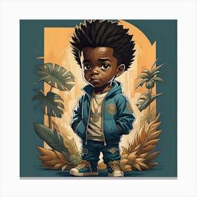 Afro Boy Canvas Print