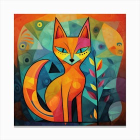 Abstract Fox Painting Canvas Print