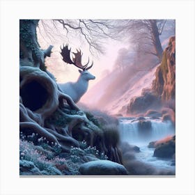 Deer In The Forest 31 Canvas Print