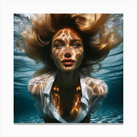 Underwater Portrait Of A Woman 3 Canvas Print