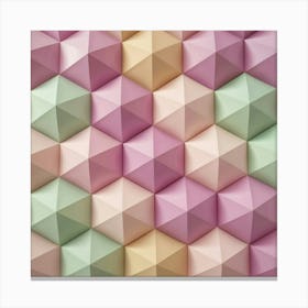 Geometric Pattern In Pastel Colors Canvas Print