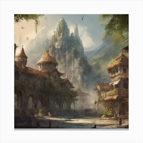 Fantasy City 80 Canvas Print