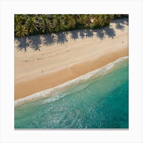 Aerial View Of A Beach 4 Canvas Print