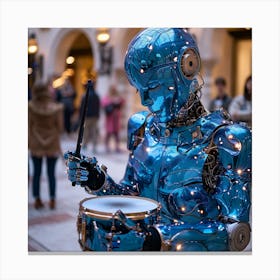 Robot Musician 1 Canvas Print