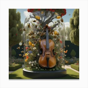 Violin In A Jar 4 Canvas Print