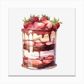 Strawberry Cake Canvas Print