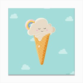 Cloud Ice Cream Canvas Print