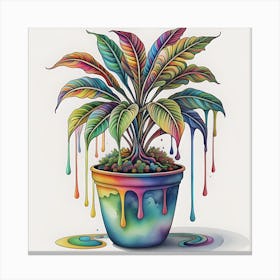 Dripping Plant Canvas Print