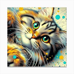 Feline Creative Cat Illustration 67 1 Canvas Print