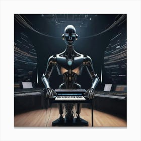 Robot Piano Canvas Print