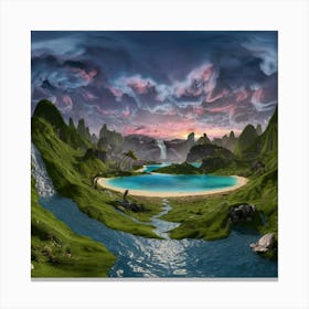 A Breathtaking Immersive 3d Landscape Of A Unique 78pm5qt6t9akipwga7qa6w J8isuc1kq Wgzqhnkp5ulg Canvas Print