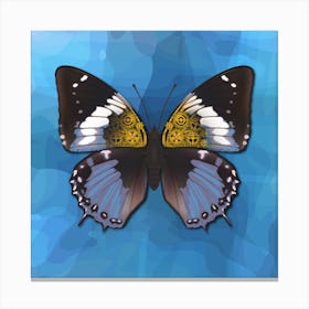 Mechanical Butterfly The Charaxes Smaragdalis F On A Light Blue Background Canvas Print