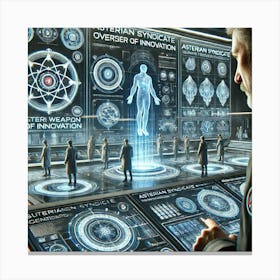 A Close Up, Detailed Futuristic Scene Showcasing T Canvas Print