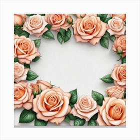 Roses Frame 1 Canvas Print