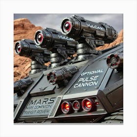 Mars Dominion Transit Rover Vulcan Pulse Cannon Turrets Canvas Print