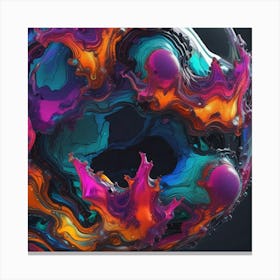 Abstract Abstract Painting collapsing universe Canvas Print