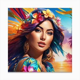 Hawaiian Girl 4 Canvas Print