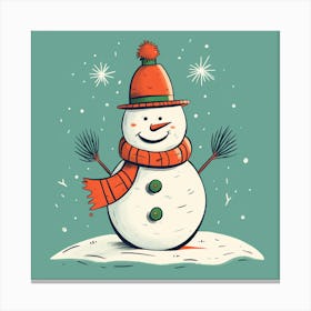 Snowman 14 Canvas Print