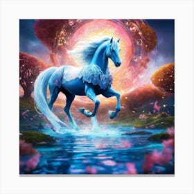 Blue Horse 2 Canvas Print