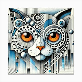 Bramble Tail City Cat Canvas Print