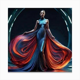 FUTURISTIC FEMALE FASHION MULTI COLOR 1 Canvas Print