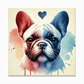 Watercolor French Bulldog 4 Canvas Print