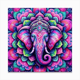 Elephant Mandala 1 Canvas Print