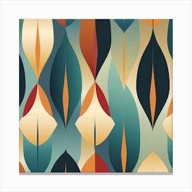 Abstract Leaves Pattern Canvas Print