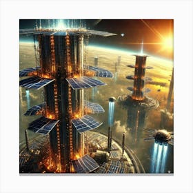 Sunward Towers Converted Canvas Print