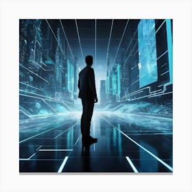 Futuristic Businessman 5 Canvas Print