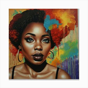 'Afro Girl' 3 Canvas Print