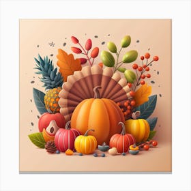 Thanksgiving Background Canvas Print
