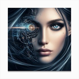 Cyborg Girl 2 Canvas Print