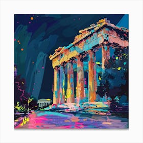 A Temple Of Olympian Zeus In Athens Expressive S 1720009638 1 Canvas Print