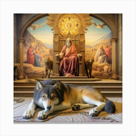 Jesus In The Throne Canvas Print