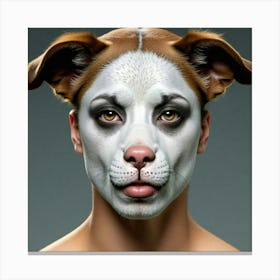 Dog Face Painting Canvas Print
