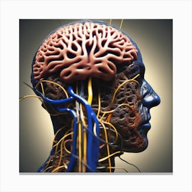 Human Brain And Nervous System 1 Canvas Print