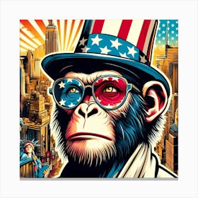 Monkey In A Hat Canvas Print